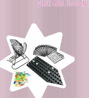 Deluxe metal bingo cage set