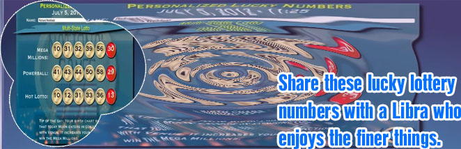 Leo lucky lottery numbers